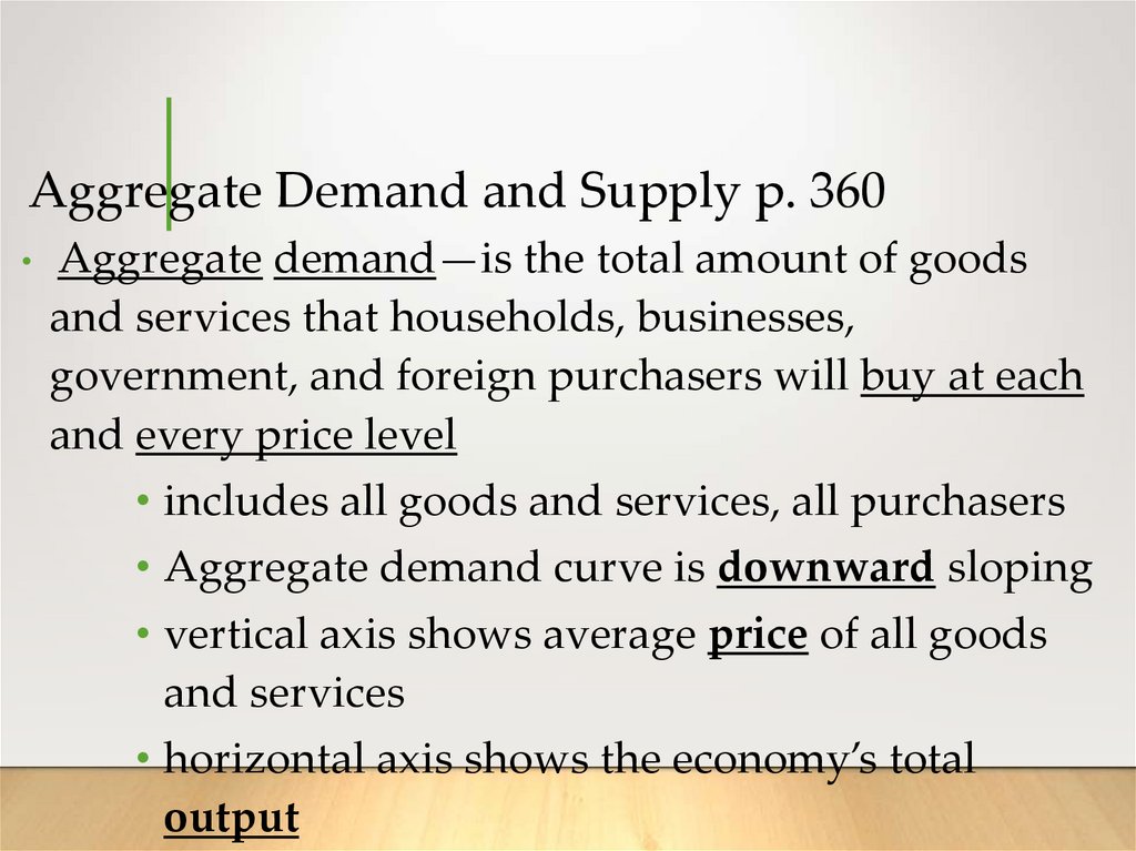 Aggregate Demand and Supply p. 360