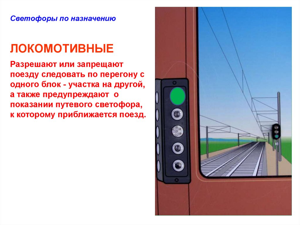 Огне локомотивного светофора. Путевого светофора и Локомотивный светофор. Сигнальные показания локомотивных светофоров. Назначение локомотивного светофора. Локомотивный светофор на железной дороге.