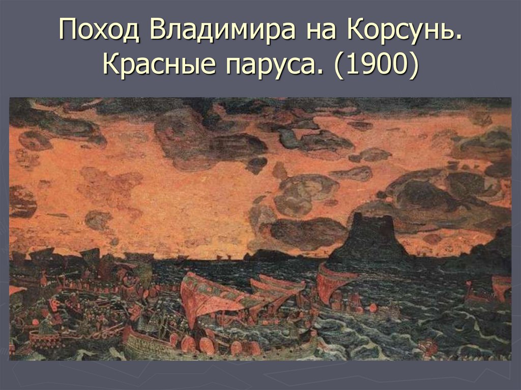 Поход владимира на корсунь. Рерих поход Владимира на Корсунь. Рерих Небесный бой 1912. Рерих бой картина.