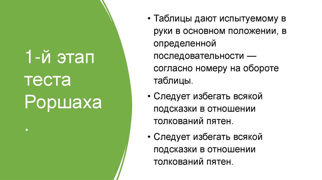 1-й этап теста Роршаха.