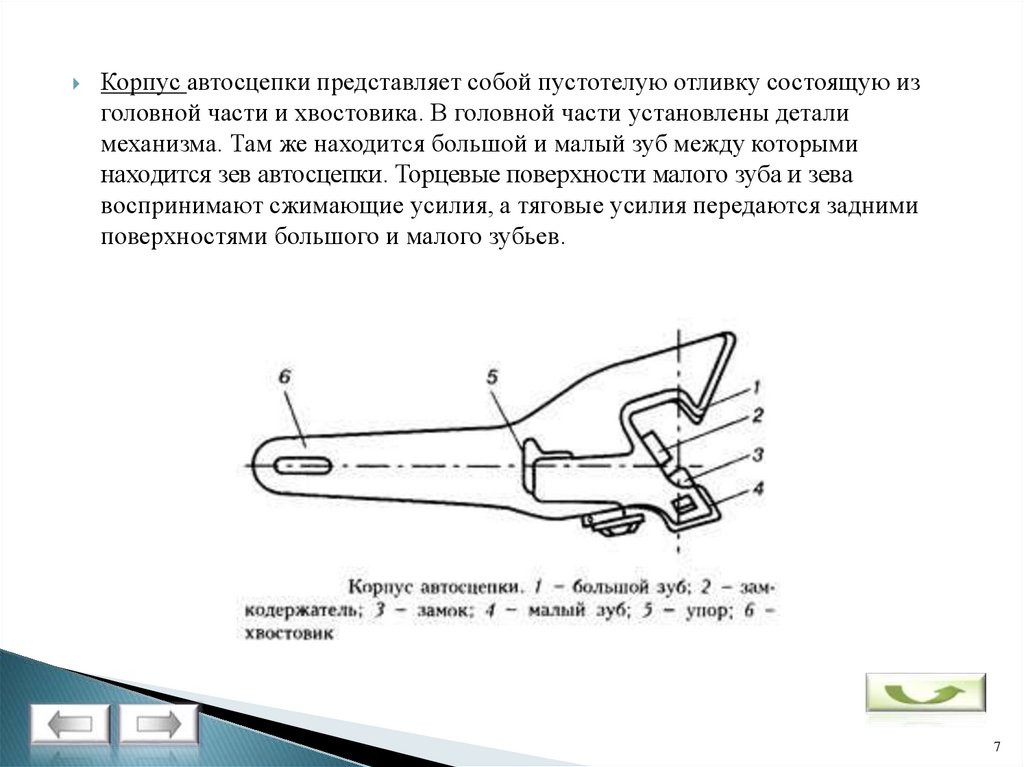 Какие основные части корпуса автосцепки са