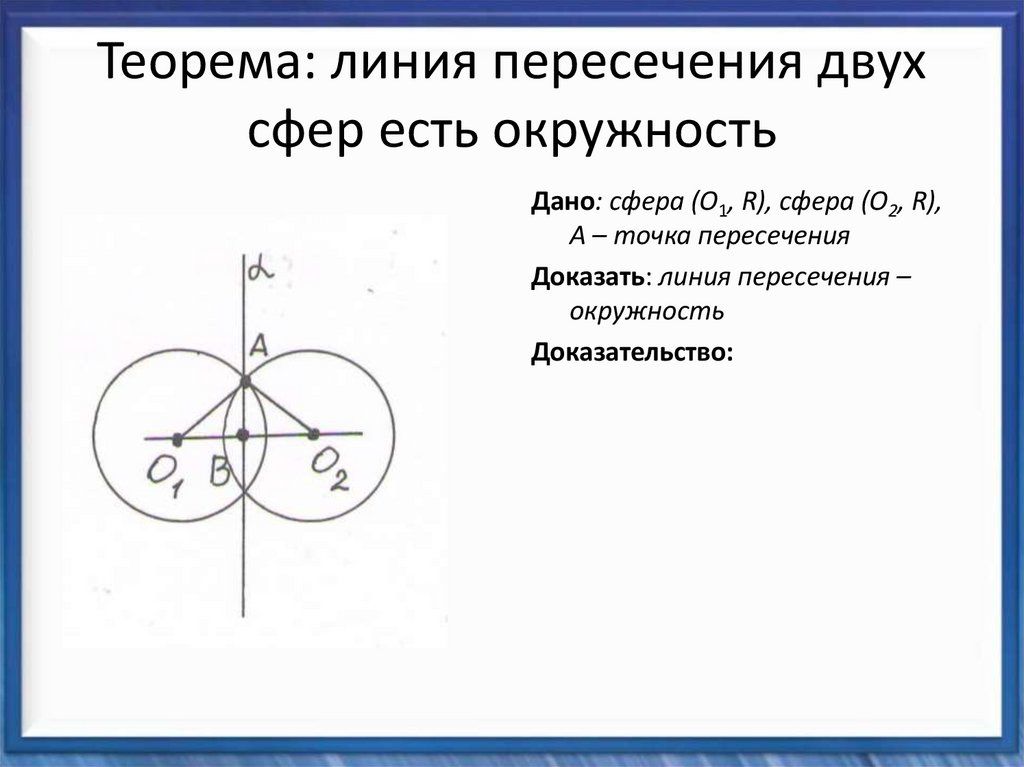 Точка пересечения двух окружностей