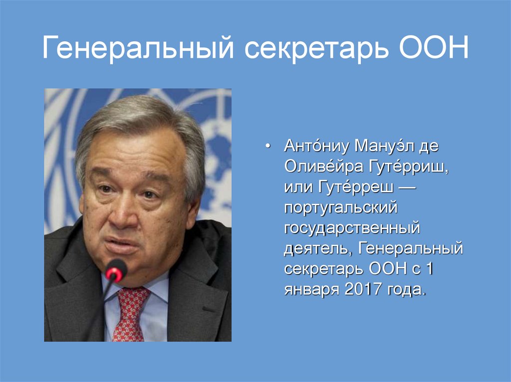 Генеральный секретарь ООН