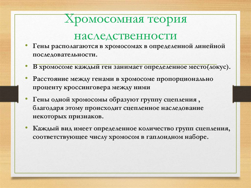 Хромосомная теория наследственности