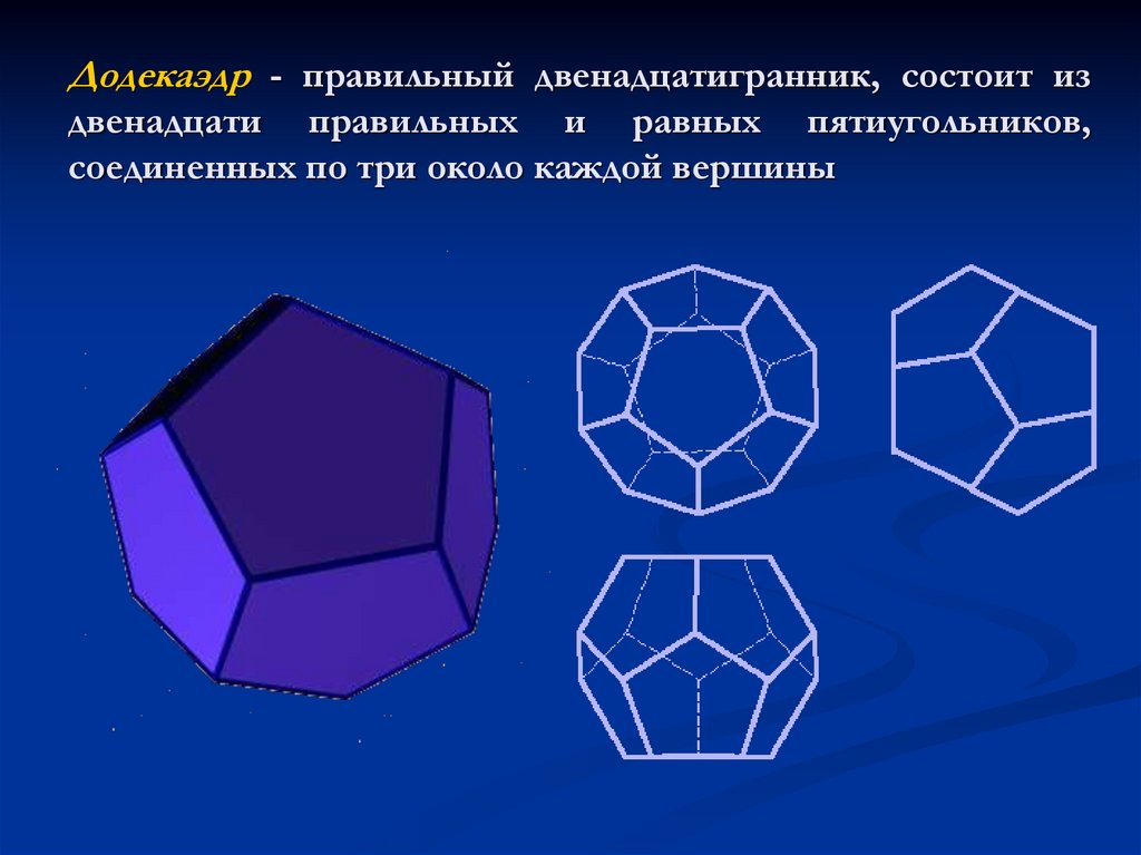 Правильный додекаэдр презентация