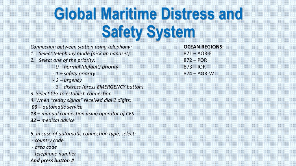 Global Maritime Distress And Safety System Prezentaciya Onlajn