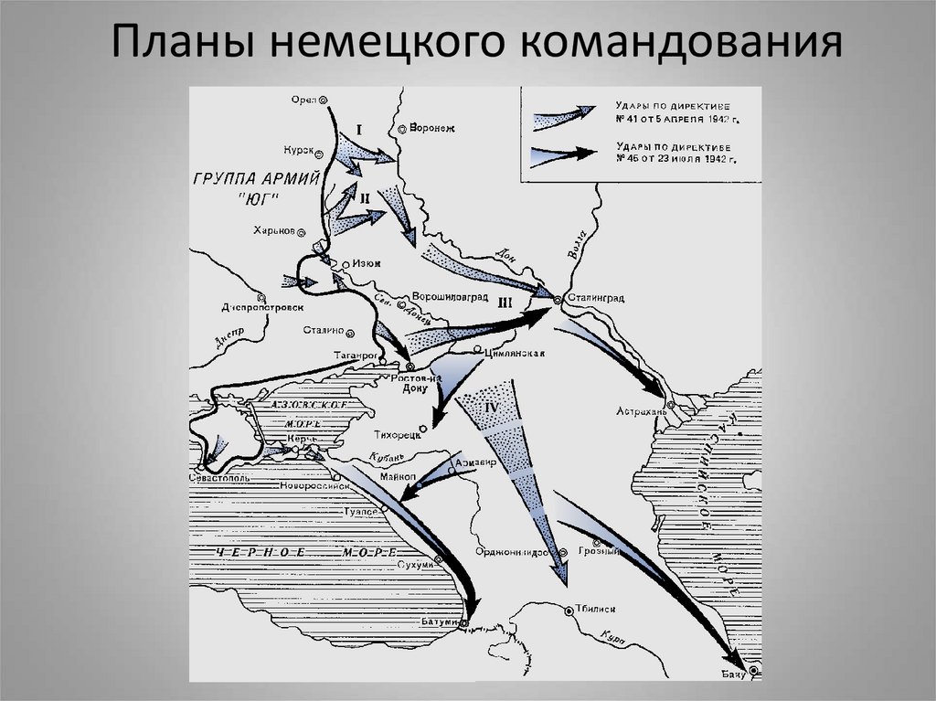 Планы немцев на 1942 год