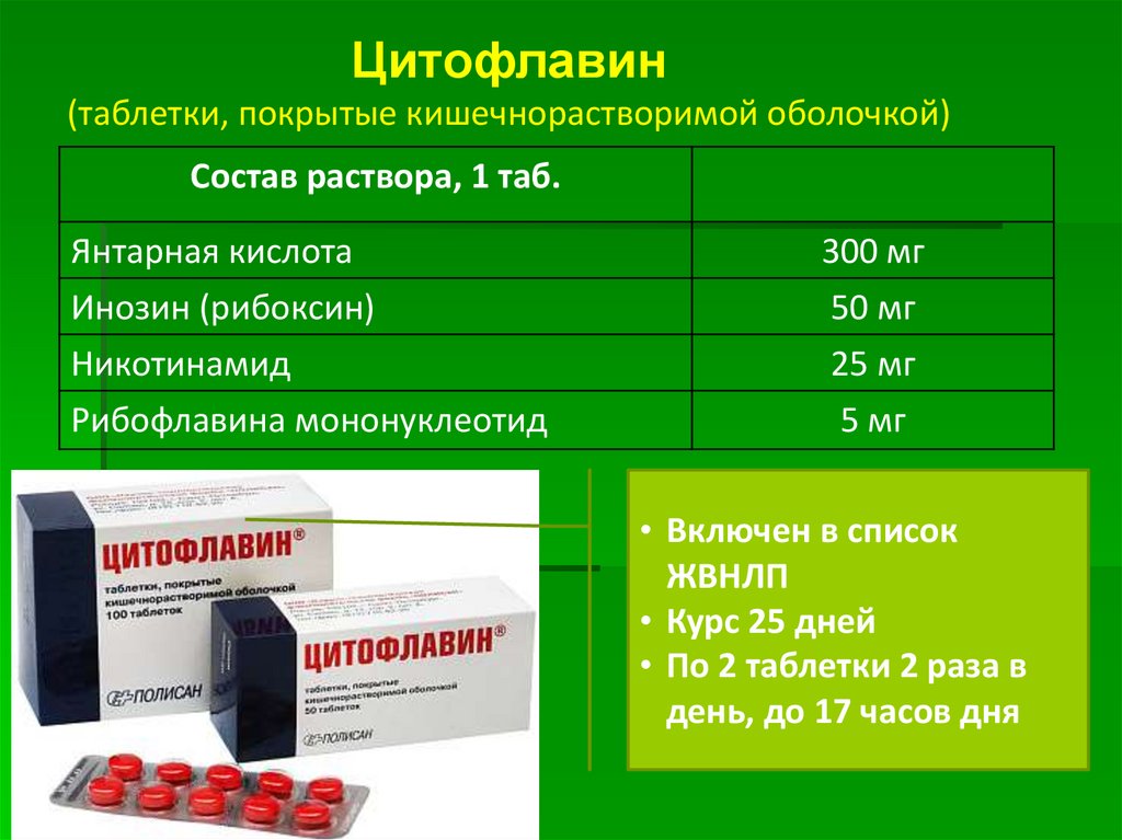 Цитофлавин таблетки 100шт