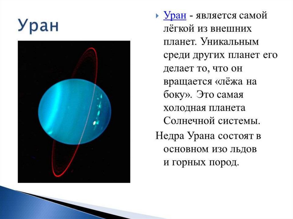 Уран планета солнечной. Рассказ о планете Уран. Планета Уран описание. Уран Планета солнечной системы краткое описание. Факты о планете Уран.