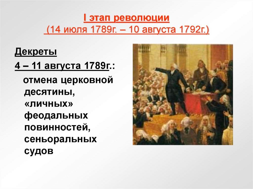 Годы французской революции 8 класс. Итоги Великой французской революции (1789—1792). Этапы революции 1789г- 1792. 1 Этап французской революции. Первый этап революции 14 июля 1789 г 10 августа.