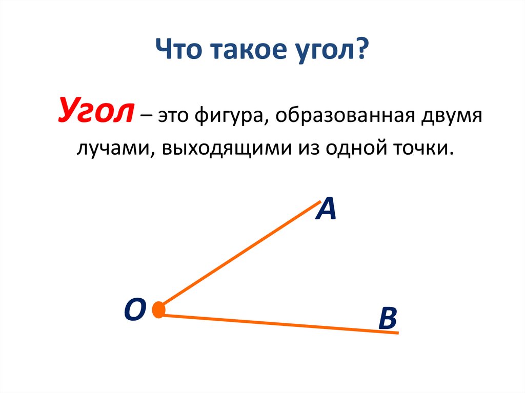 Угол презентация 1 класс