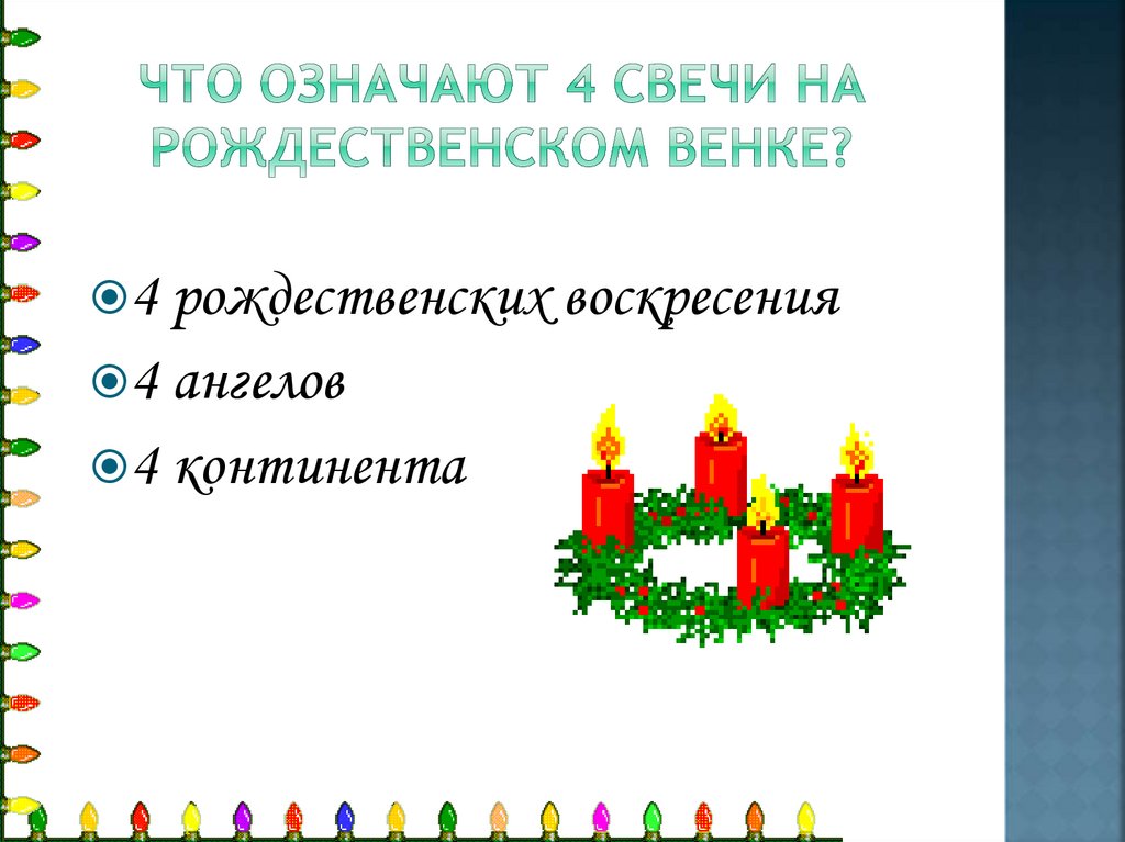 Что означают 4 свечи на рождественском венке?