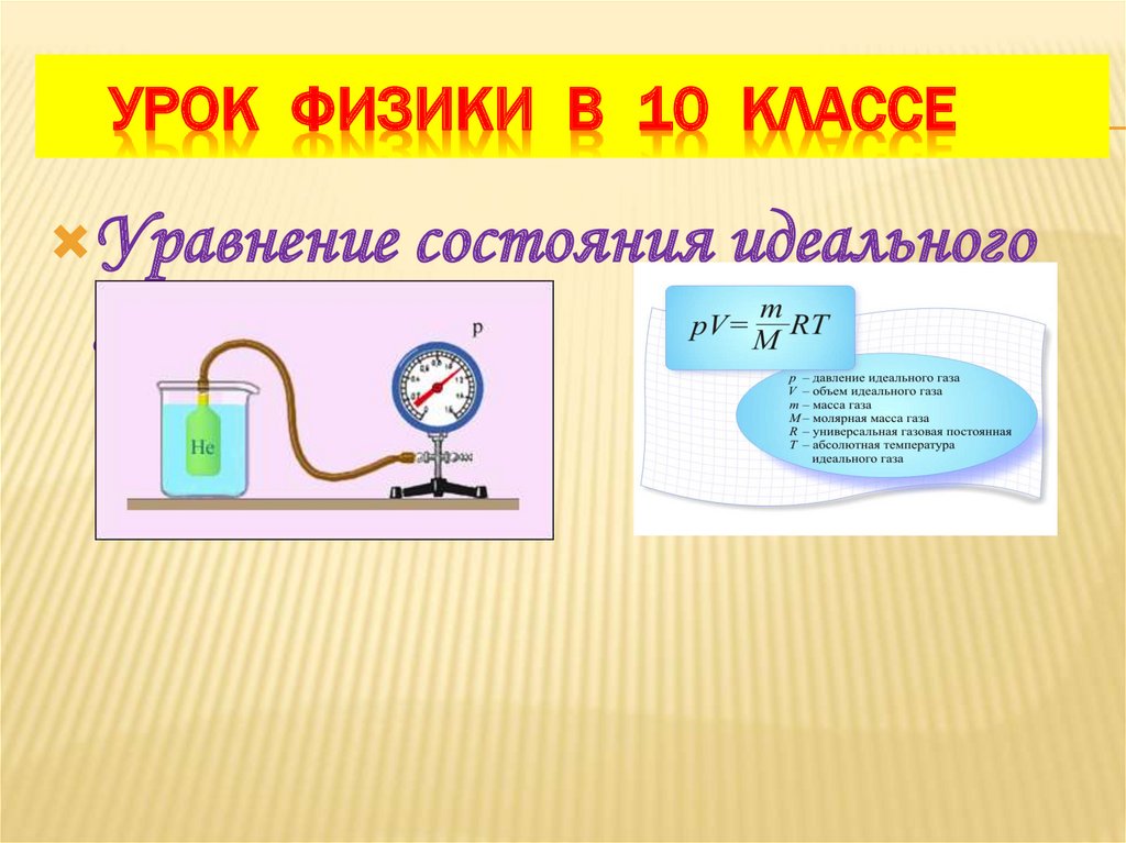 Идеальные газы физиков. Урок по физике. 10 Класс по физике уравнение состояния идеального газа. Презентация на тему уравнение состояния идеального газа. Уроки по физике 10 класс.