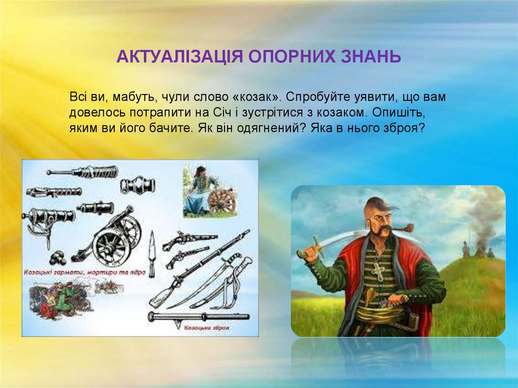 АКТУАЛІЗАЦІЯ ОПОРНИХ ЗНАНЬ