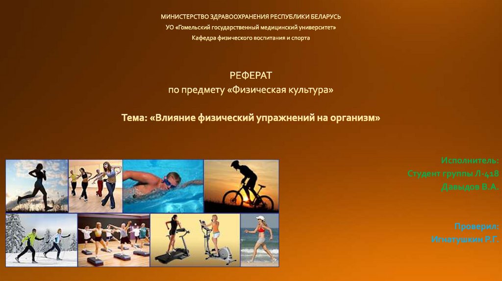 Физическая Культура И Спорт В Беларуси Реферат