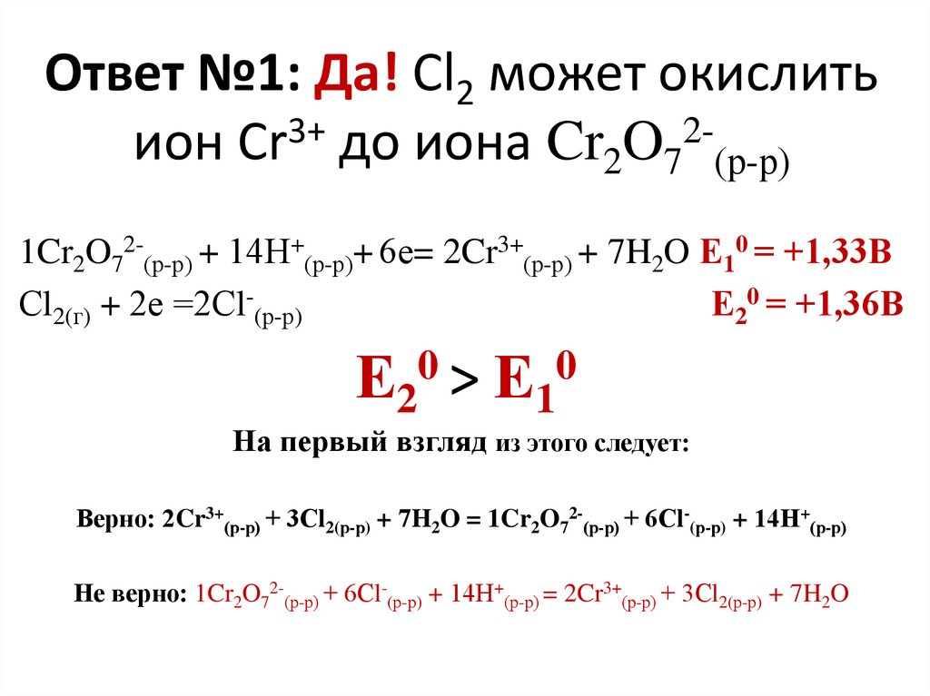 Электронная формула иона cr3