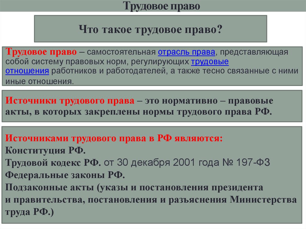 Основы трудового права презентация 11 класс