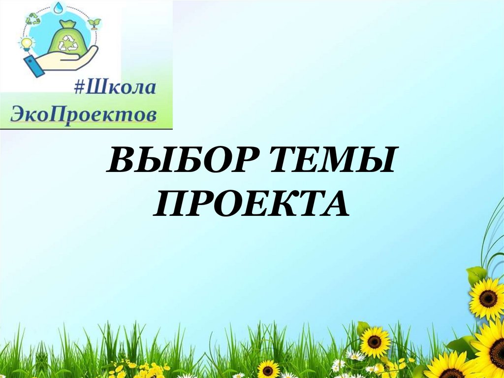 Выбор темы исследовательской работы по учебному предмету "Основы проектной деяте