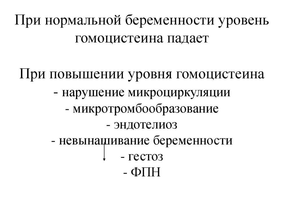 Условие нормальной беременности