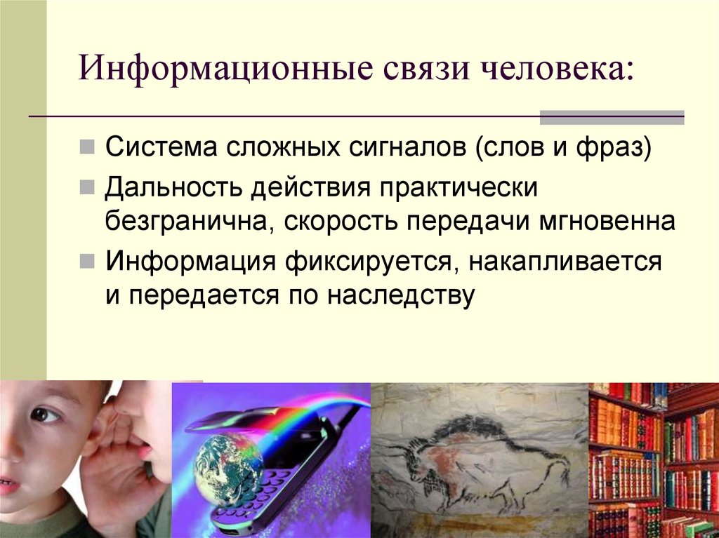 Информационные связи человека: