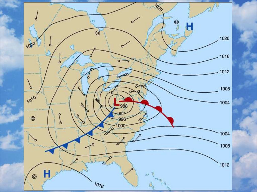 Карта циклонов оренбург. Циклон на карте. Фронт циклона.