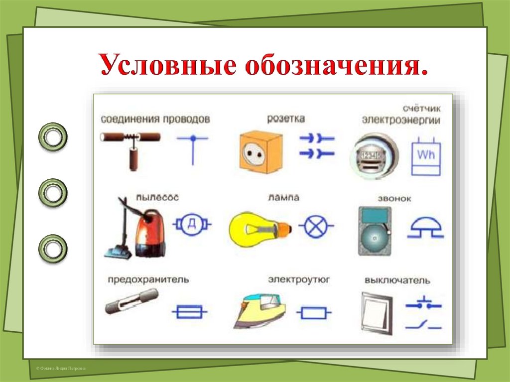 Физика схемы электрической цепи обозначение