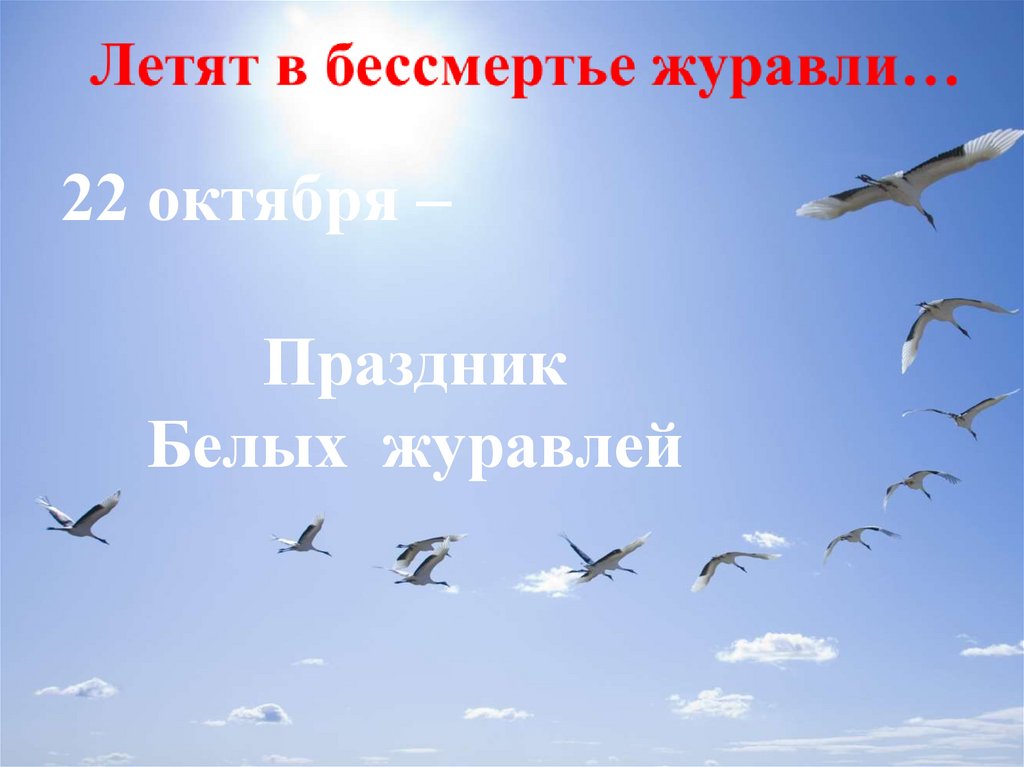 22 октября праздник. Летят в бессметрие Журавли. Летят в бессмертье Журавли. 22 Октября праздник белых журавлей. Летят в бессмертье Журавли стихи.