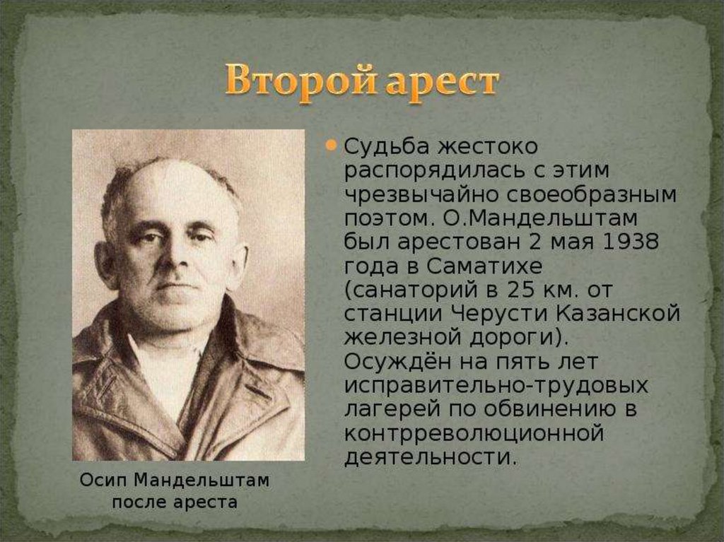 Биография осипа мандельштама кратко. Мандельштам. Мандельштам биография.