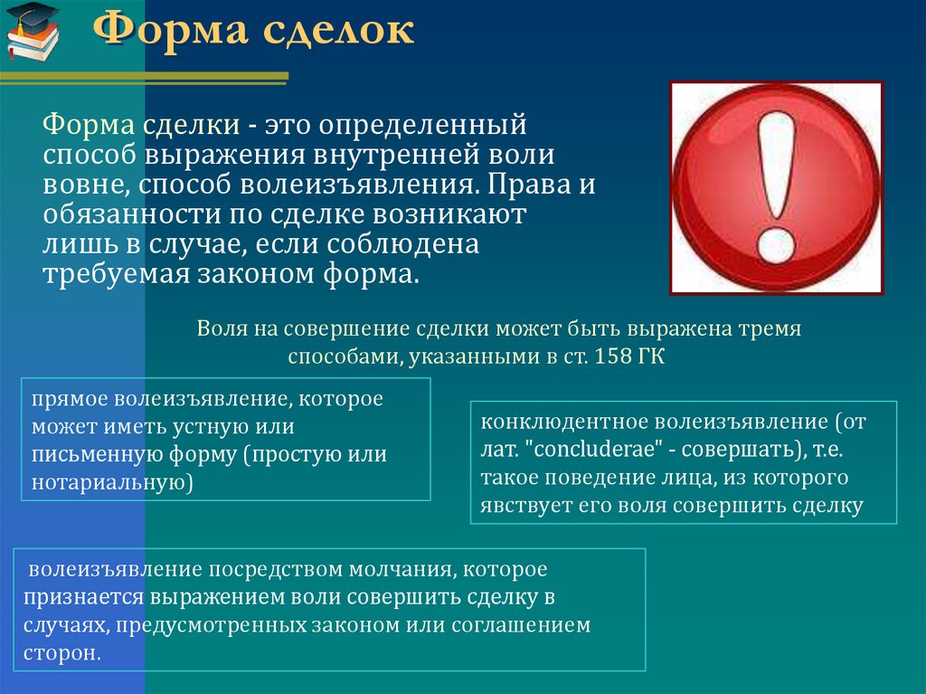 Договоры и односторонние сделки - online presentation