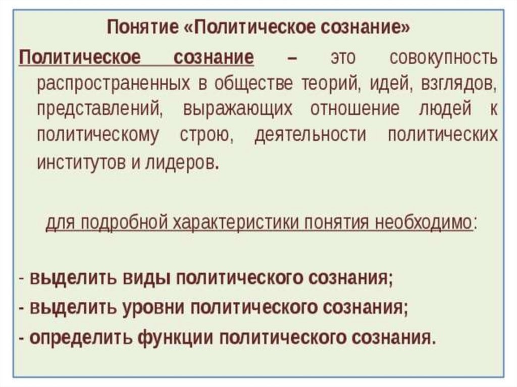 Политическое сознание презентация урока 11 класс боголюбов