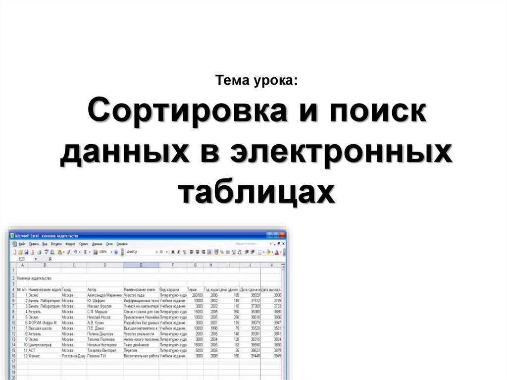 Дано изображение выбери верный ответ сортировка данных поиск данных