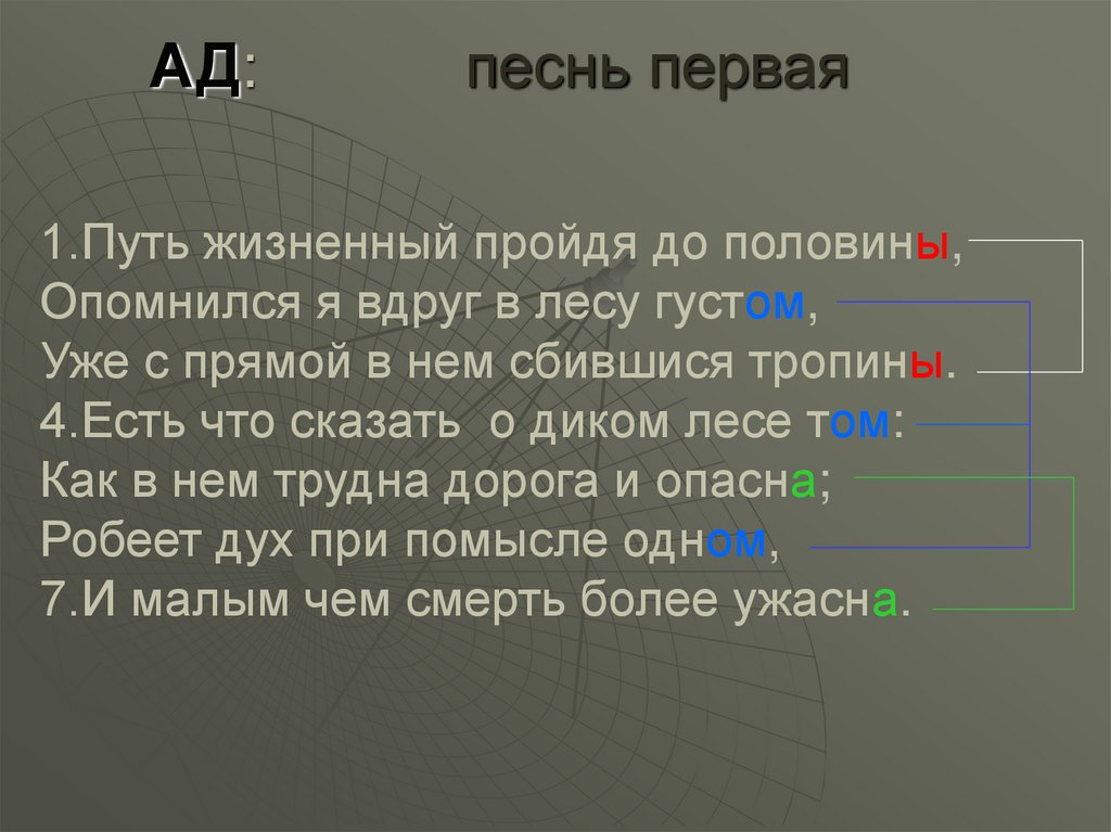 АД: песнь первая