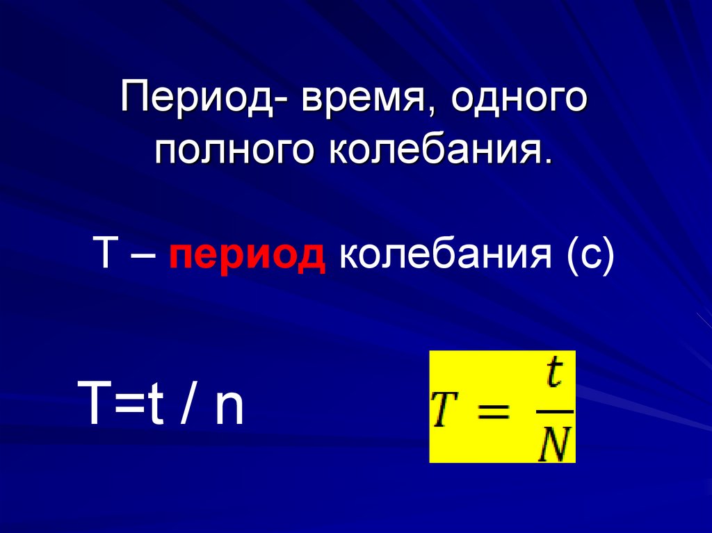 Время одного полного колебания