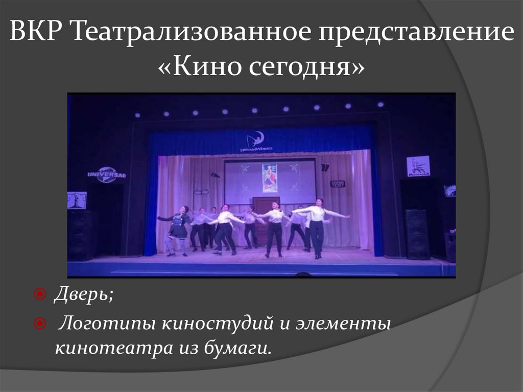 ВКР Театрализованное представление «Кино сегодня»
