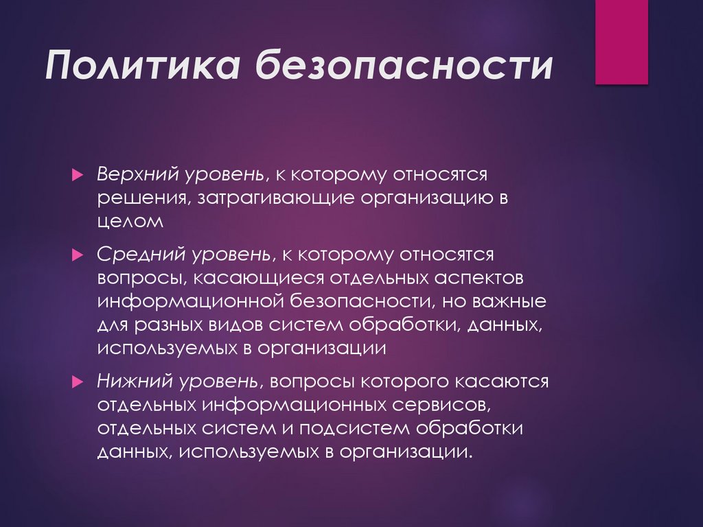 Административный уровень информационной безопасности - презентация онлайн