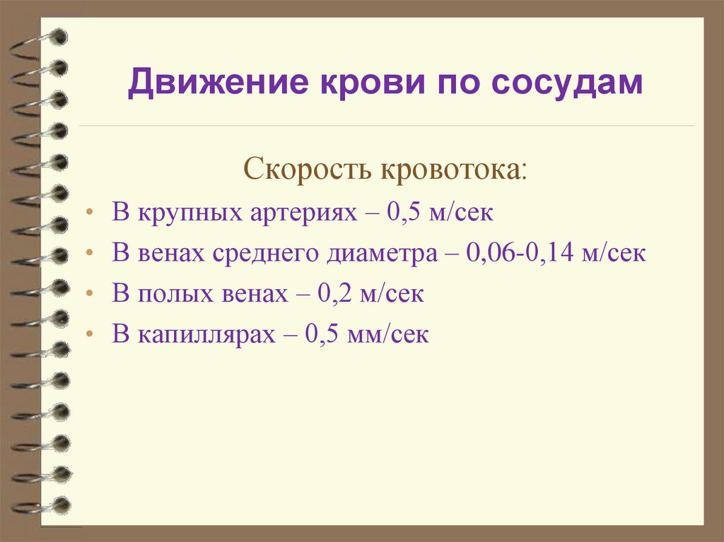 В каких кровеносных сосудах самое низкое давление