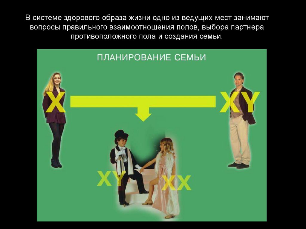В системе здорового образа жизни одно из ведущих мест занимают вопросы правильного взаимоотношения полов, выбора партнера