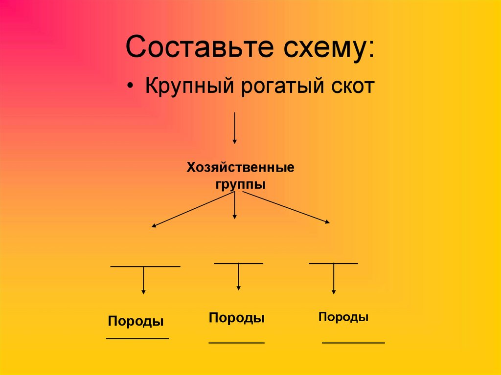 Составьте схему кластер животноводство