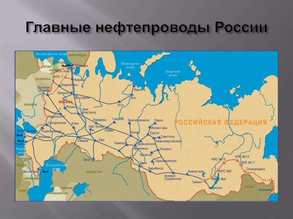 Главные нефтепроводы России