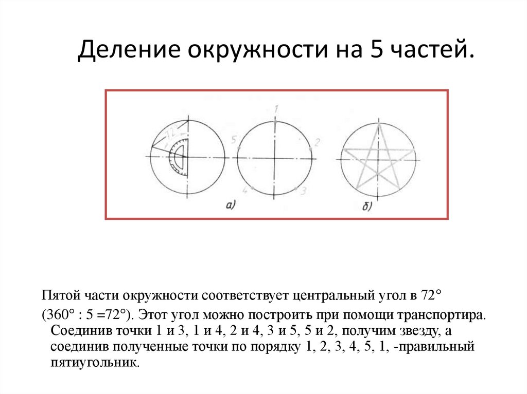 Геометрические построения необходимые при выполнении чертежей