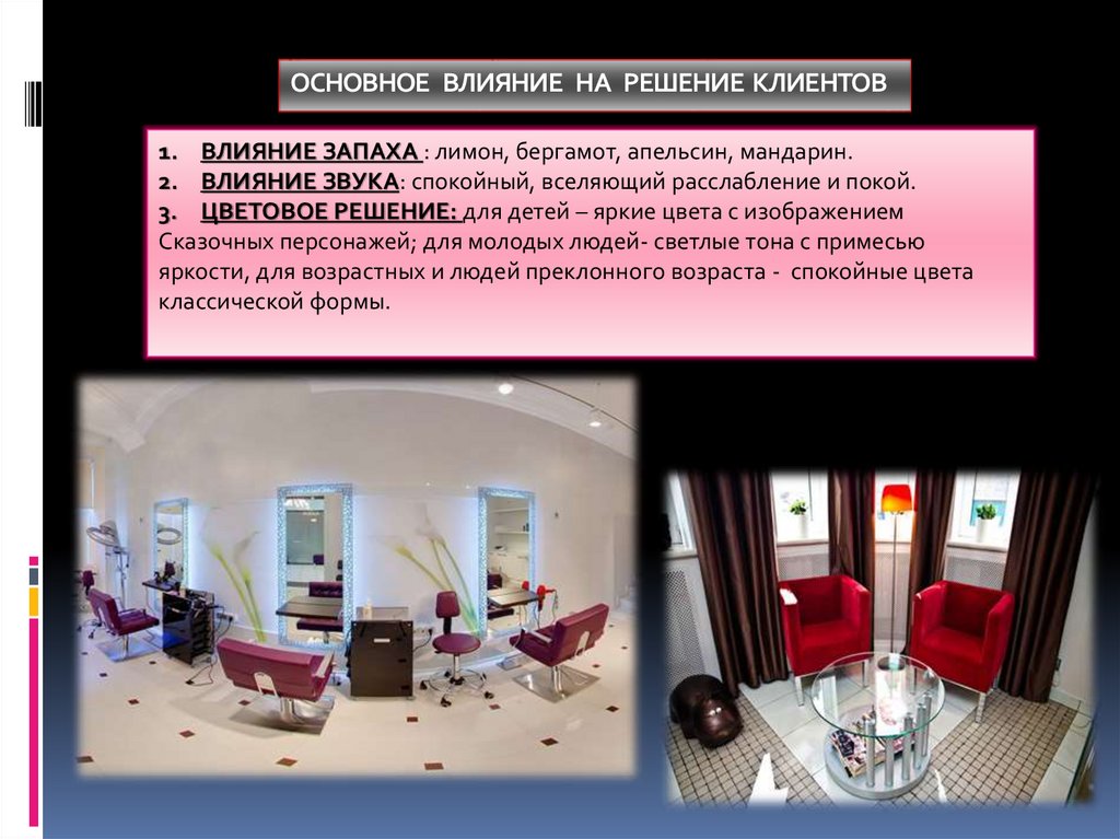 ОСНОВНОЕ ВЛИЯНИЕ НА РЕШЕНИЕ КЛИЕНТОВ