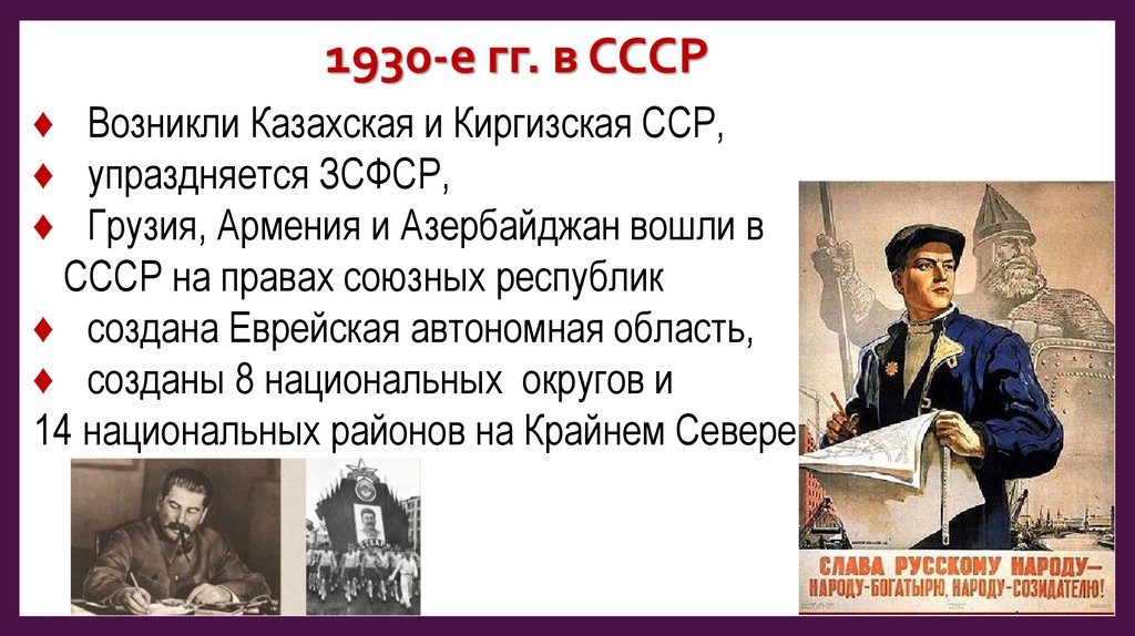 Советская национальная политика в 1930 годы презентация