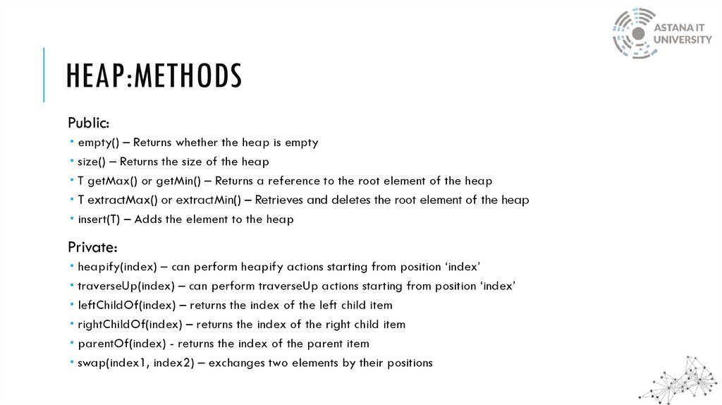 Heap:methods