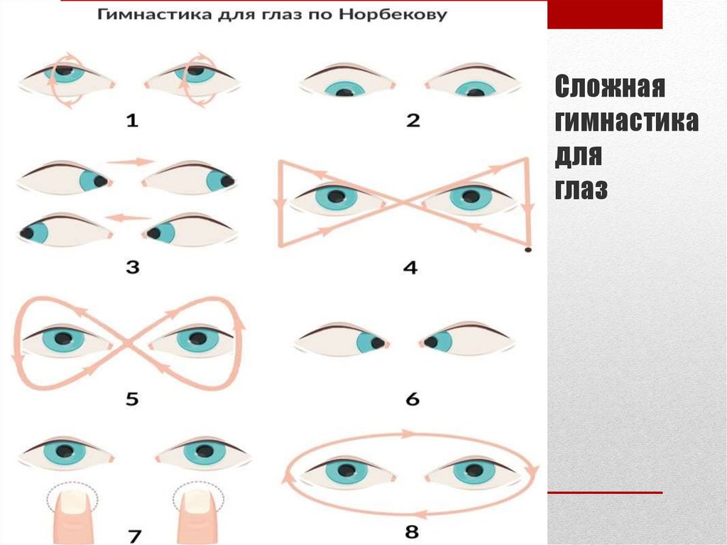Сложная гимнастика для глаз