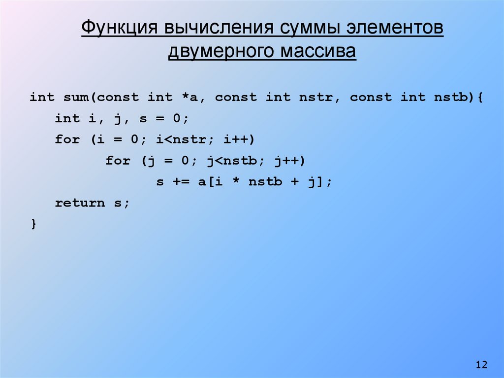 Функция суммы c. Вычисления функции Аккермана. Приёмы вычисления функций основные. Описание седьмого модуля. INT sum(INT& F, INT& D);.