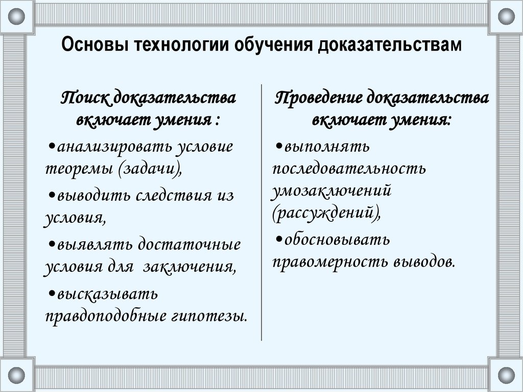 Обучение доказательству. Доказательное образование. Доказательство учёбы.