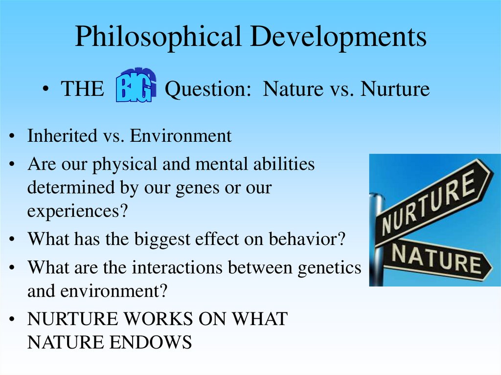 Philosophical Developments