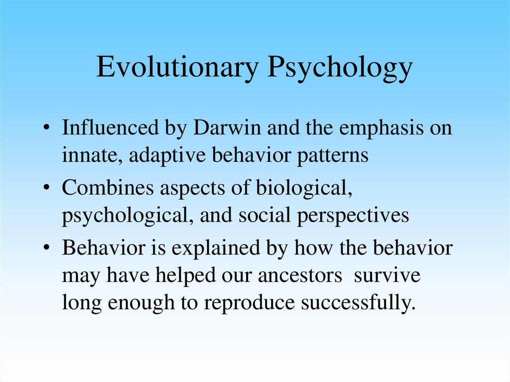 Evolutionary Psychology