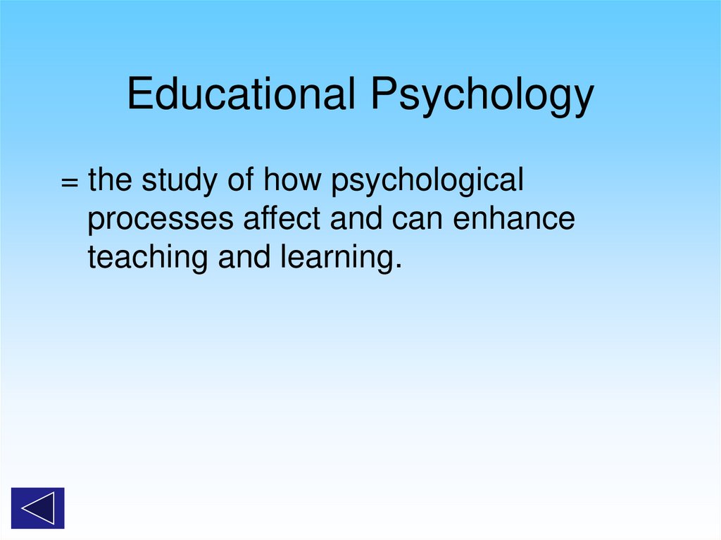 Educational Psychology