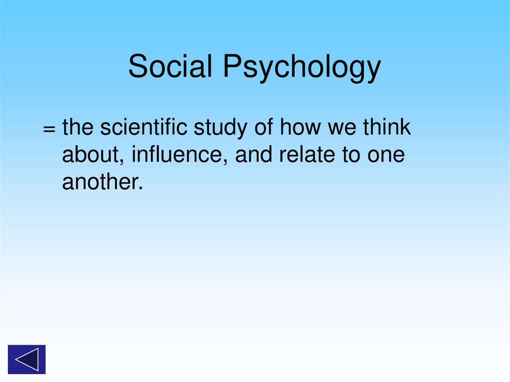 Social Psychology